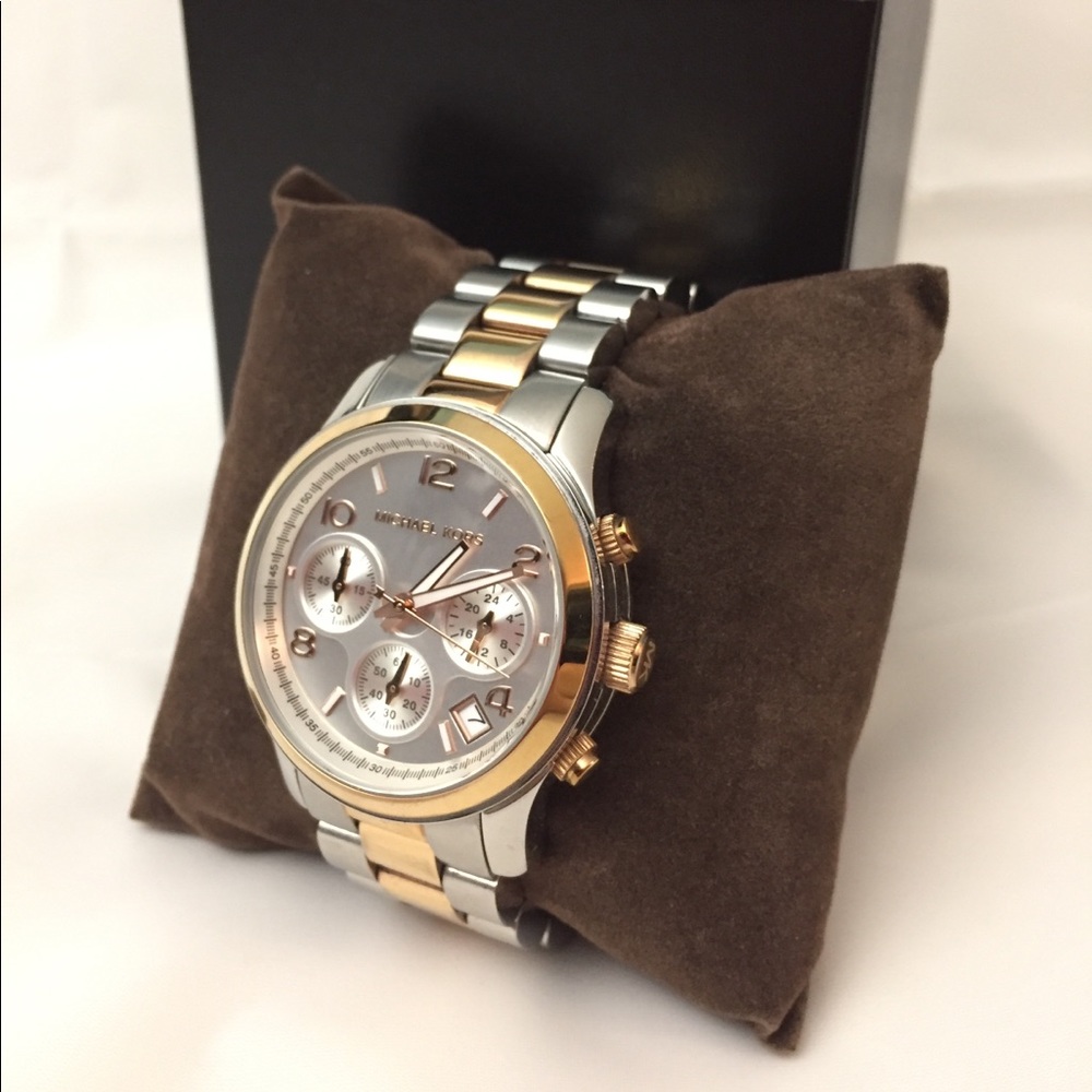 Michael Kors Two-Tone Rose Gold and Steel Watch